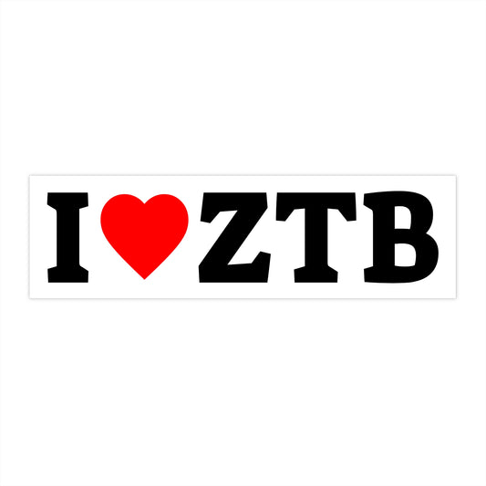 I Heart ZTB Bumper Sticker